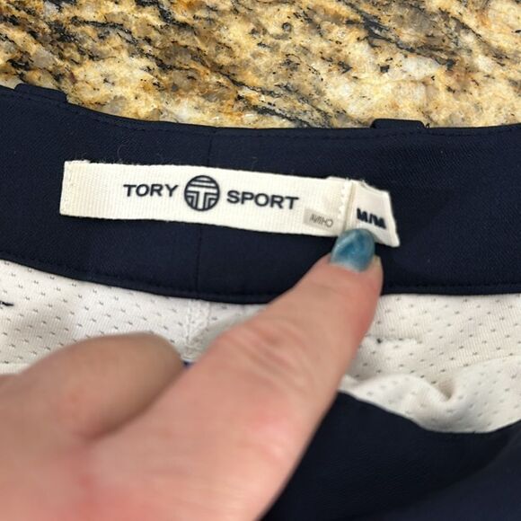 Tory Sport Printed Tech Twill Golf Skirt In Surf Blue Baseline Plaid Size M - Picture 7 of 12